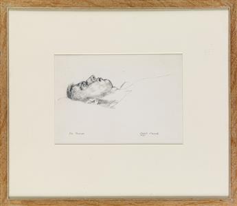 JARED FRENCH Portrtait of Paul Cadmus Reclining.